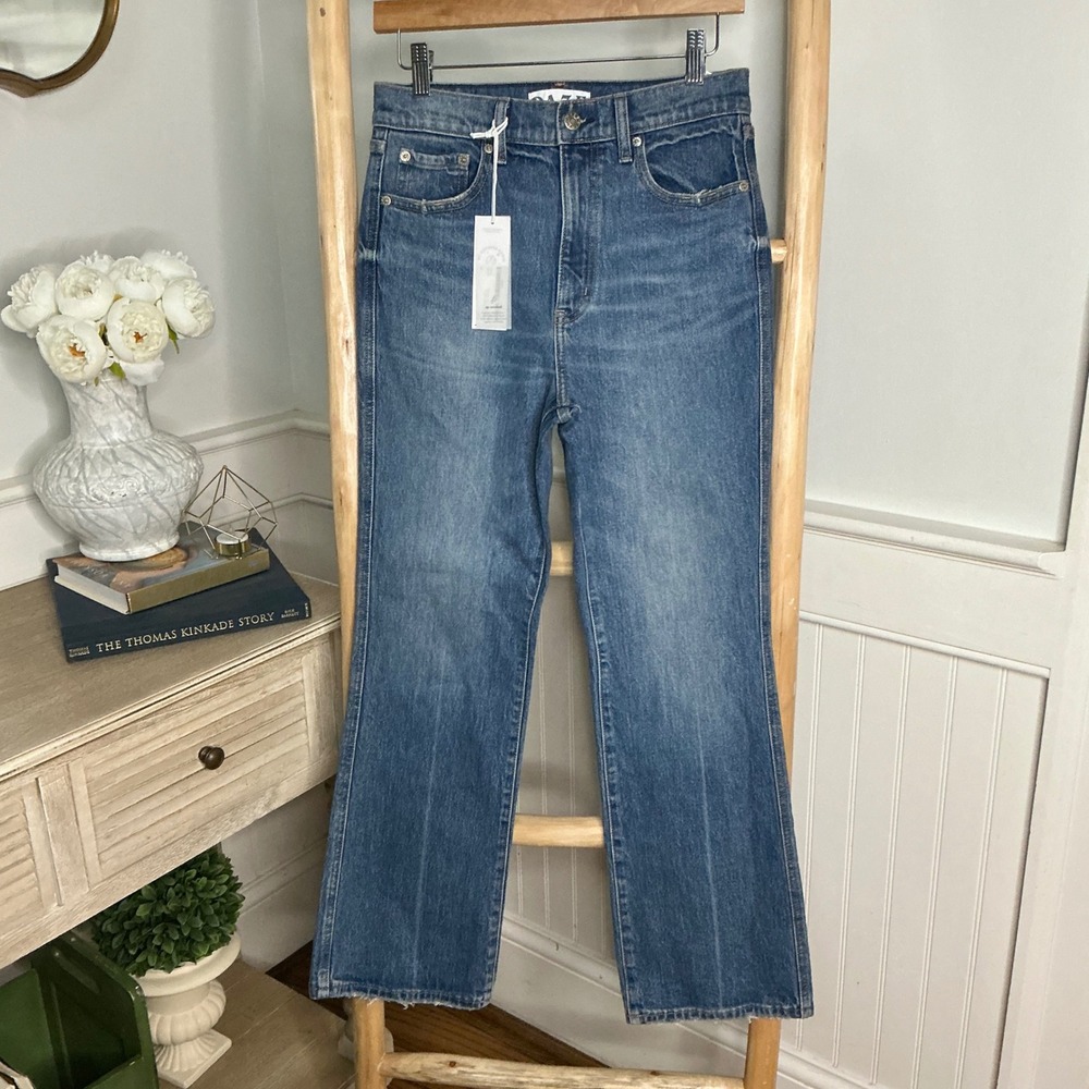 Daze Denim Soho High Rise Ankle Flare Jeans Crush Hour Blue DB554 Size 26 NEW